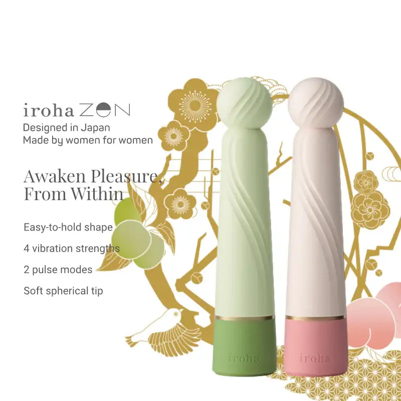Iroha Rin + Hisui Momosango Mini Wand Vibrator Milk Green soft silicone premium material elegant finish Singapore