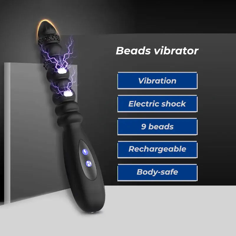 Sparkle Shivers - Vibrating Anal Beads with Light Electric Shock - Frisky Business Adult Sex Toys Shop