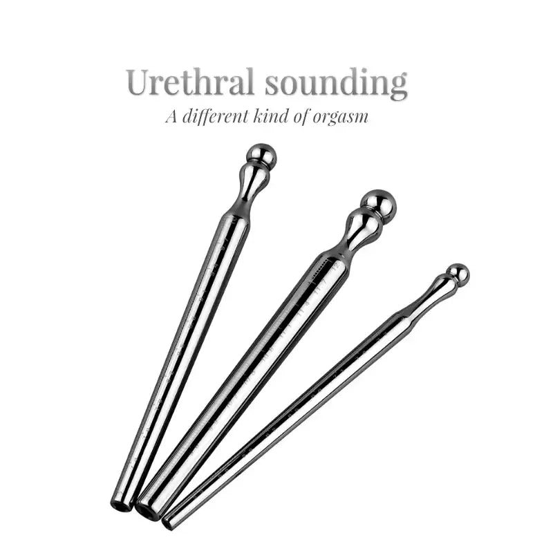 Pleasure Probe - Stainless Steel Urethral Sounding Rod - Frisky Business Adult Sex Toys Shop