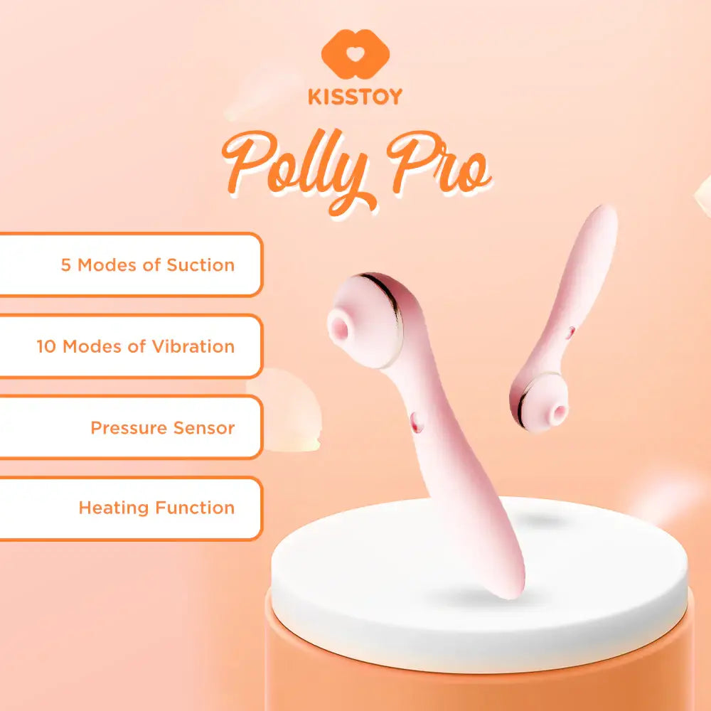 KISSTOY® Polly Pro Rechargeable Vibrator with Quiet Operation and Smooth Silicone Finish Singapore