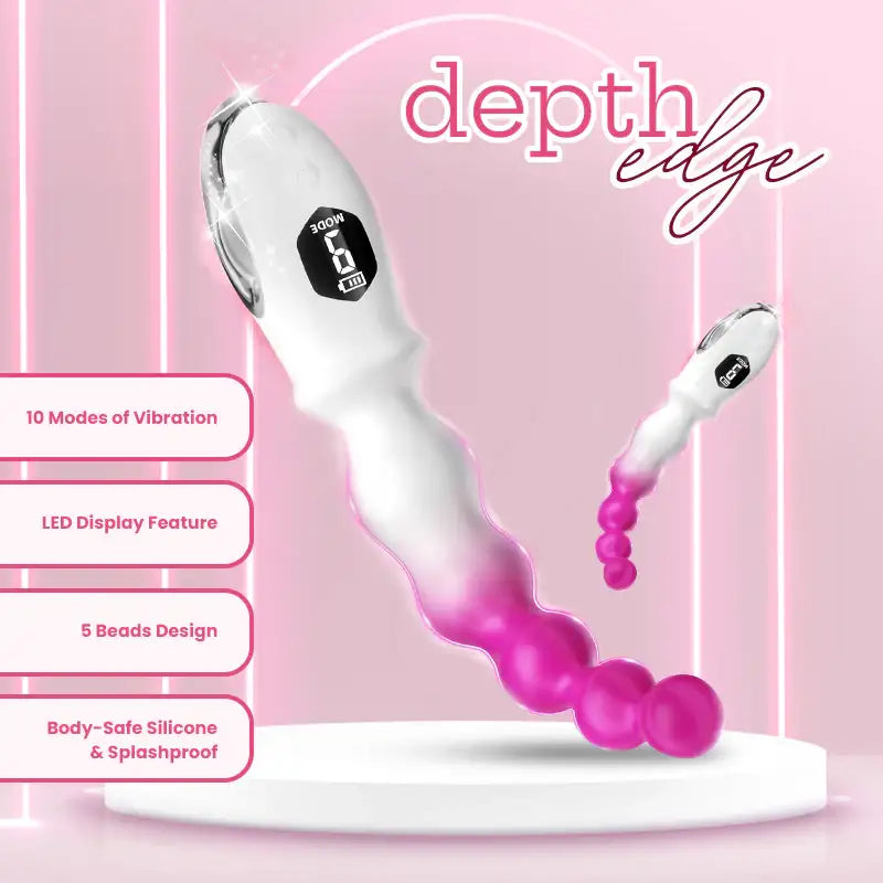 Depth Edge - Beads-Shaped Anal Masturbator with LCD Display - Frisky Business Adult Sex Toys Shop