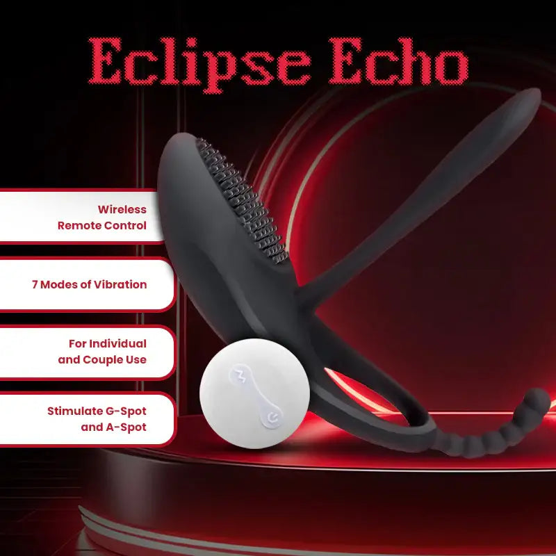 Eclipse Echo - Remote Control Vibrating Cock Ring - Frisky Business Adult Sex Toys Shop