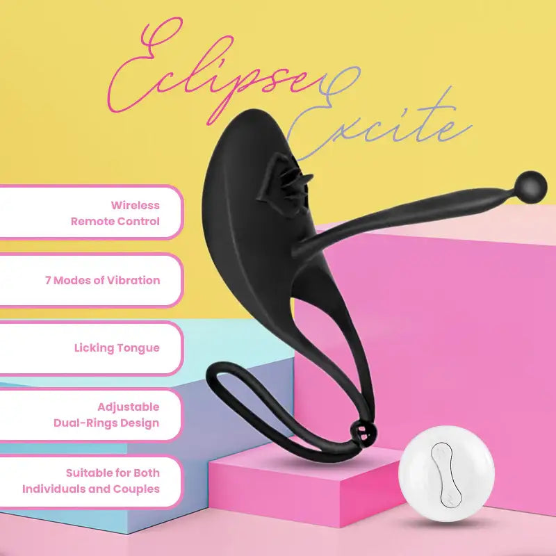 Eclipse Excite - Remote Control Vibrating Cock Ring - Frisky Business Adult Sex Toys Shop