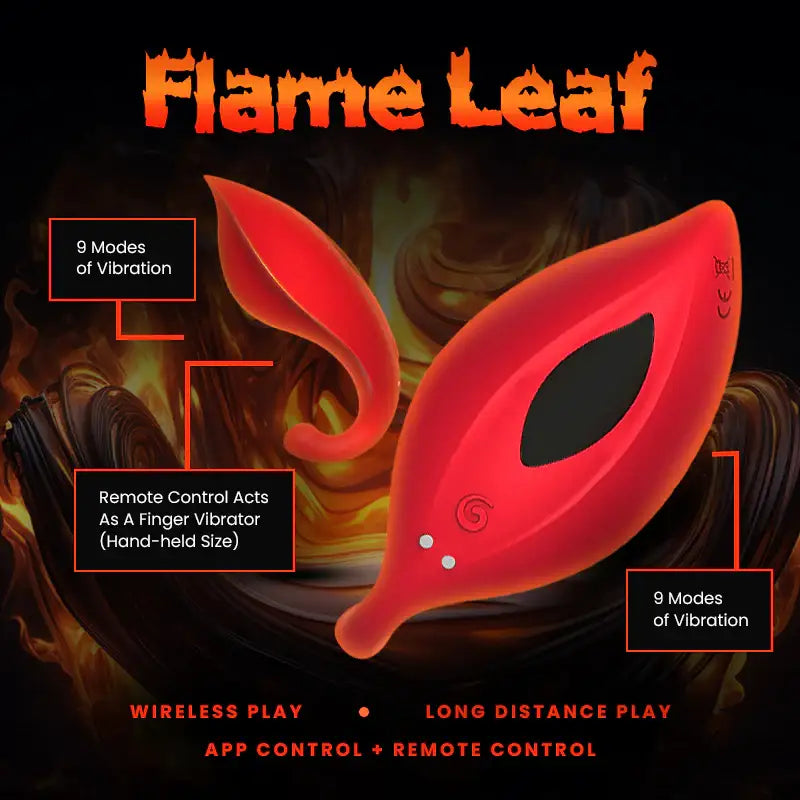 Flame’Leaf - Remote and APP Control Dual-Usage Vibrator - Frisky Business Adult Sex Toys Shop