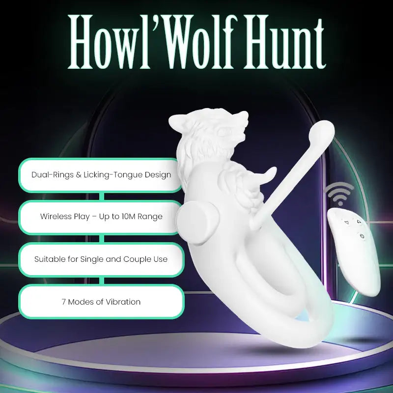 Howl’Wolf Hunt - Remote Control Vibrating Cock Ring - Frisky Business Adult Sex Toys Shop