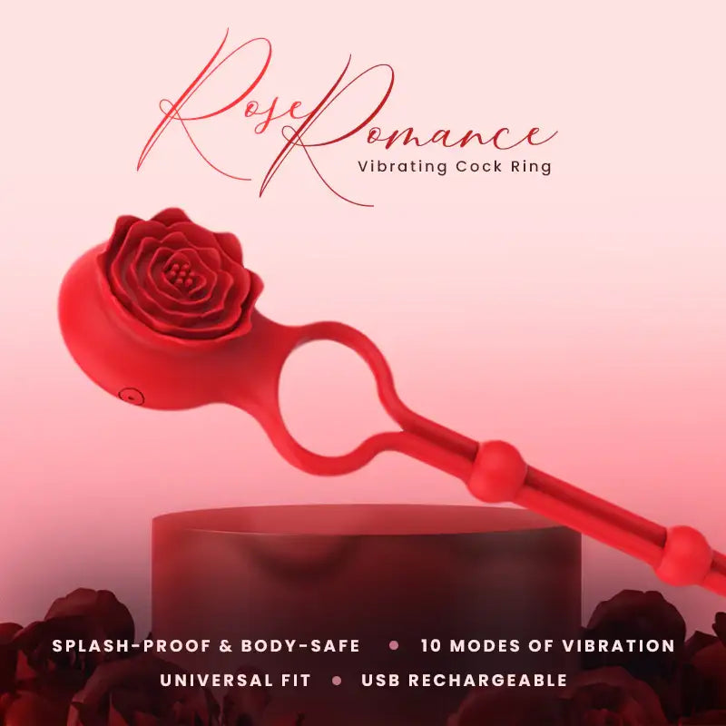 Rose Romance – Vibrating Cock Ring - Frisky Business Adult Sex Toys Shop