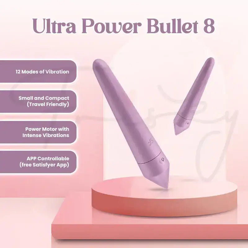 Satisfyer - Ultra Power Bullet 8 Connect App - Turquoise - Frisky Business Adult Sex Toys Shop