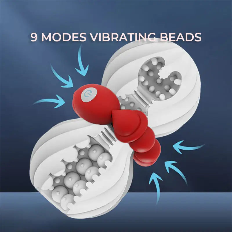 The FlexiVibe Ribbed Stroker with Detachable Vibrating Beads - Frisky Business Adult Sex Toys Shop