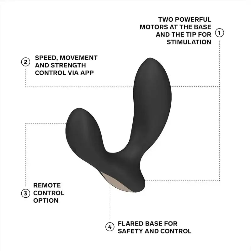 LELO Hugo 2™ APP Prostate Massager Black app-controlled prostate stimulator offering customizable patterns and remote operation Singapore