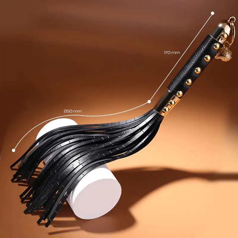 Bell Brilliance - Leather Metal Tassel Whip - Frisky Business Adult Sex Toys Shop