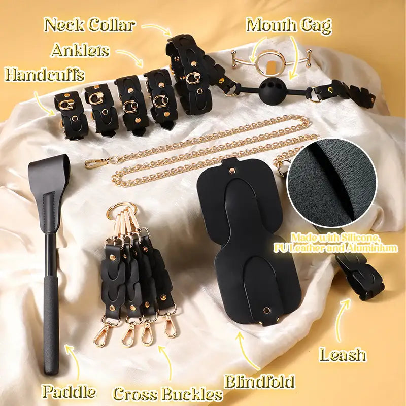 Control Bond - BDSM 9 Pcs Set With Passcode Box - Frisky Business Adult Sex Toys Shop