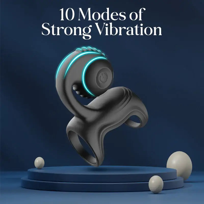 The Dual Pleasure - Vibrating Cock Ring - Frisky Business Adult Sex Toys Shop