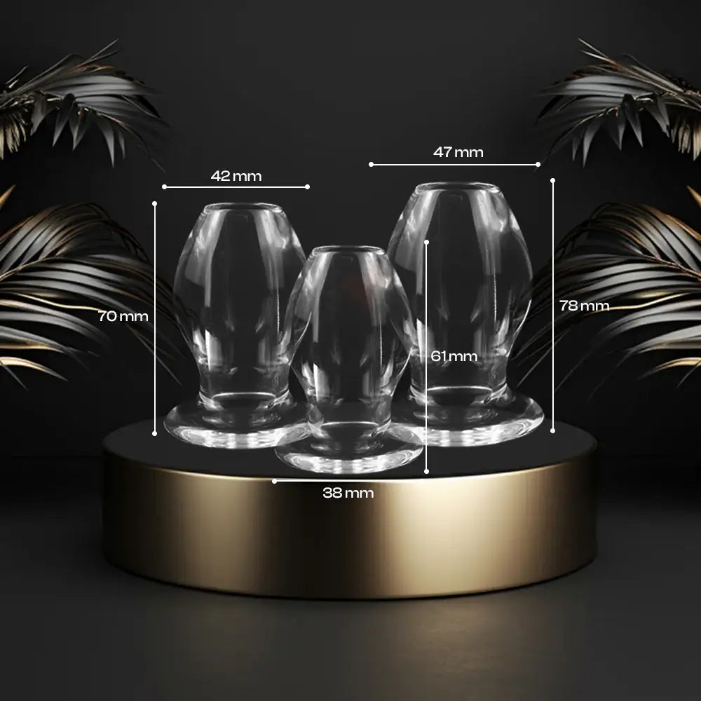 Elysian Desire - Hollow Transparent Anal Plug - Frisky Business Adult Sex Toys Shop