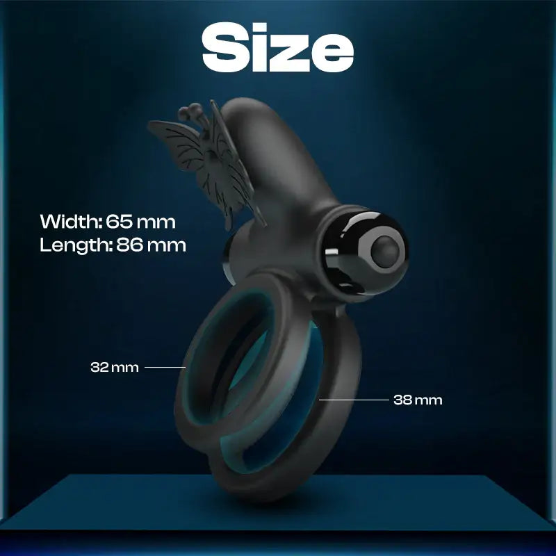 Flutterfusion – Duo-ring Vibrating Cock Ring - Frisky Business Adult Sex Toys Shop