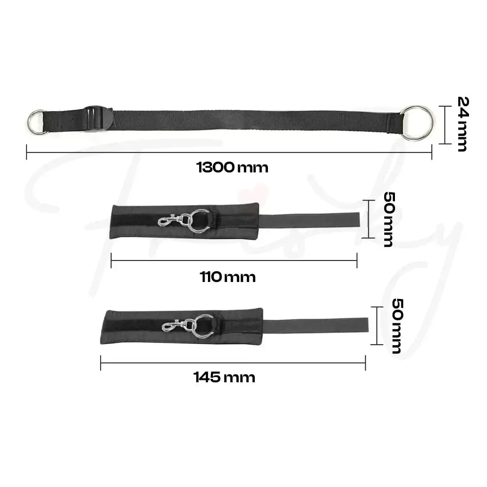 Forbidden Hold – BDSM Bed/Chair/Table Legs Bondage Hand & Leg Cuff Set - Frisky Business Adult Sex Toys Shop