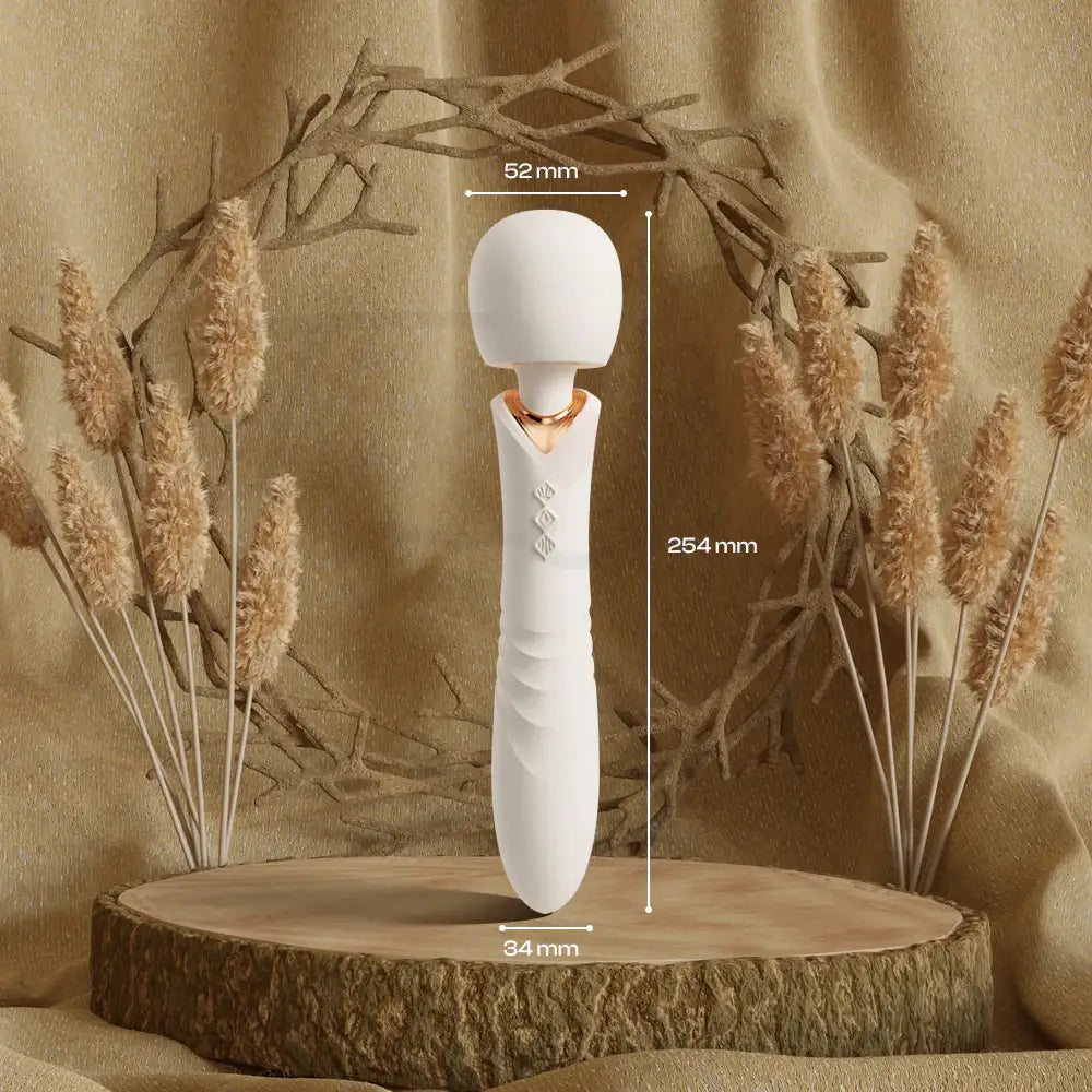 Mariah - 2 in 1 Thrusting Wand Vibrator - Frisky Business Adult Sex Toys Shop