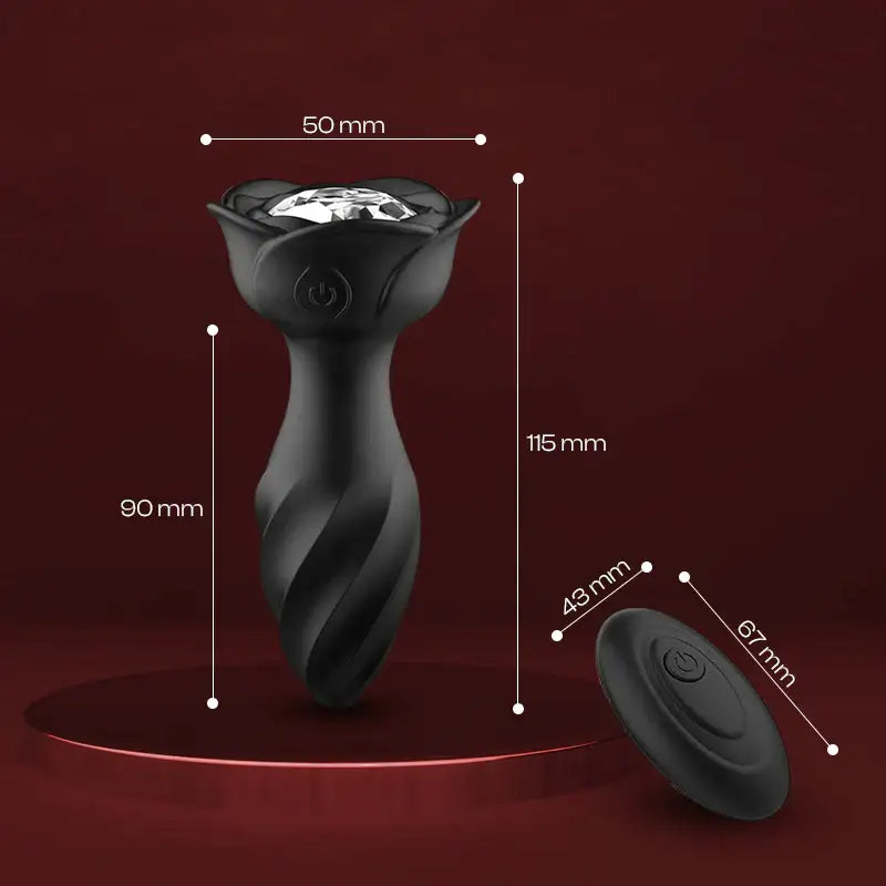 Mid’Blossom Magic - Vibrating Anal Plug with Remote Control - Frisky Business Adult Sex Toys Shop