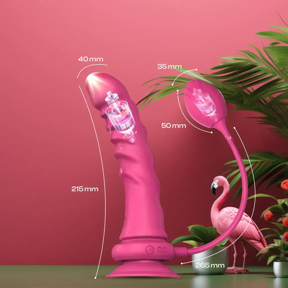 Mystic Allure - Rosebud Lesbian APP Control Strap-On Suction Cup Dildo + Anal Plug Vibrator, Adult Female Rechargeable Sex Toys - Frisky Business Adult Sex Toys Shop