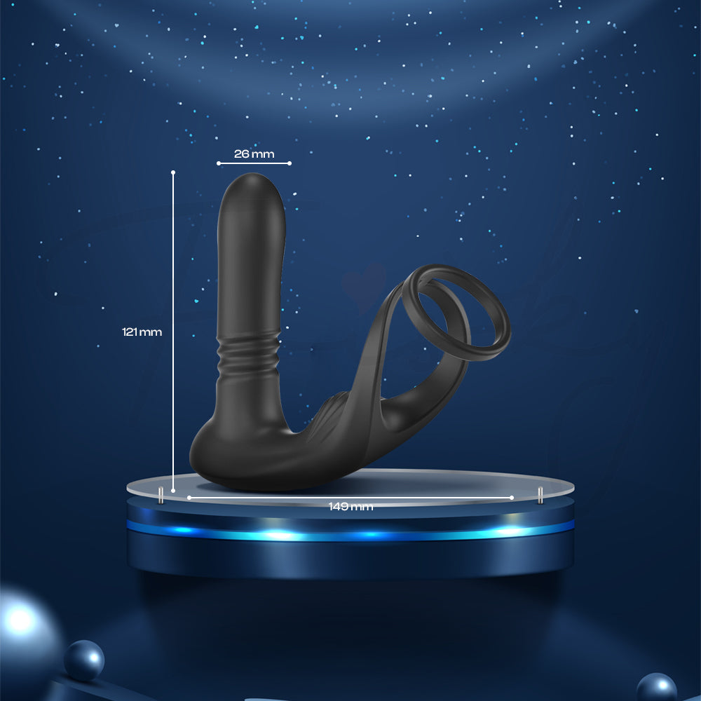 Ergonomic Nex Axis angled on pedestal highlighting shape and thrusting arm.