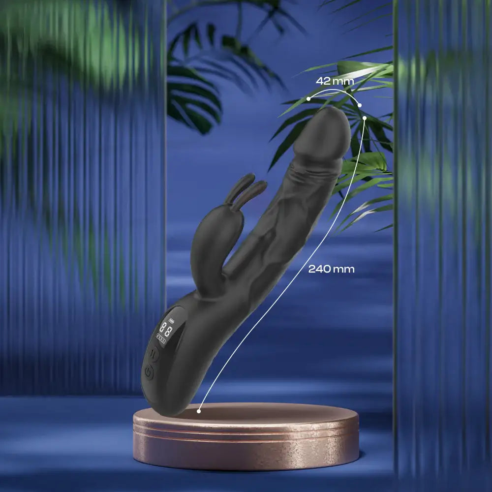 Nicole - Thrusting Rabbit Vibrator with LED Display - Frisky Business Adult Sex Toys Shop