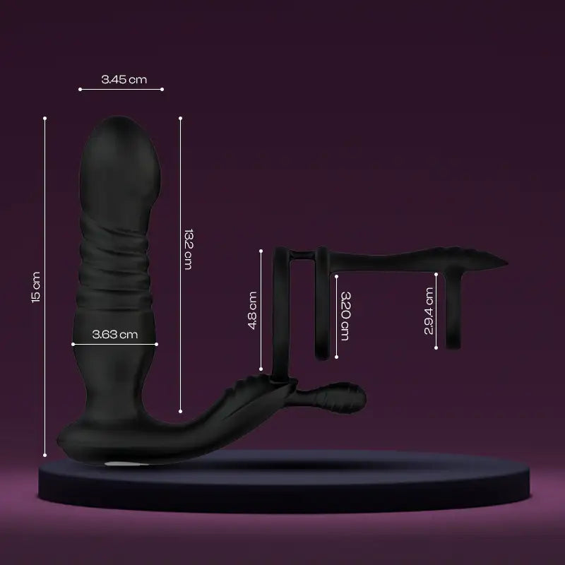 Pioneer Pro - 3 Rings Thrusting Prostate Massager - Frisky Business Adult Sex Toys Shop
