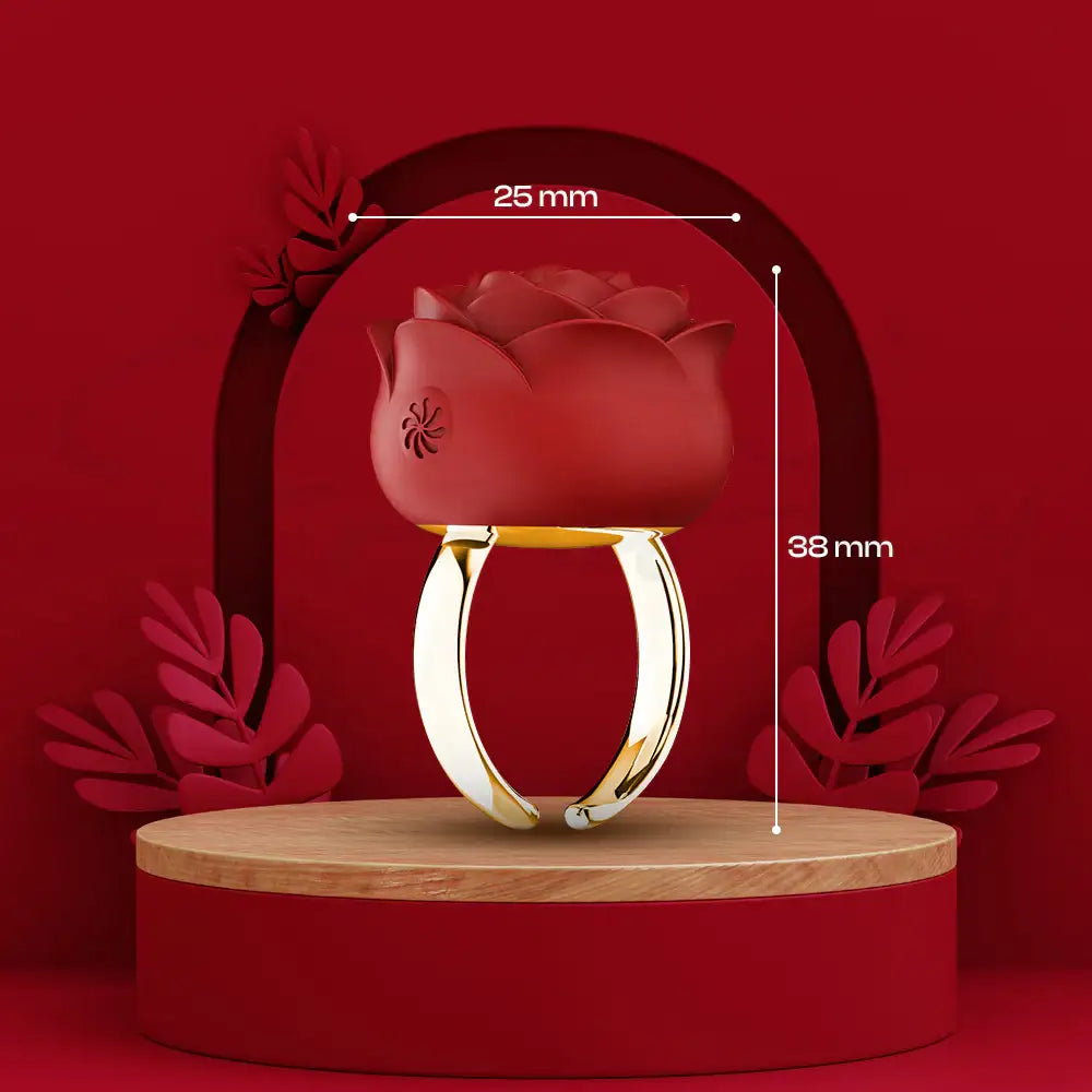 Rosette Pulse - Rose Wearable Ring Vibrator, Adult Females Rechargeable Sex Toys - Frisky Business Adult Sex Toys Shop