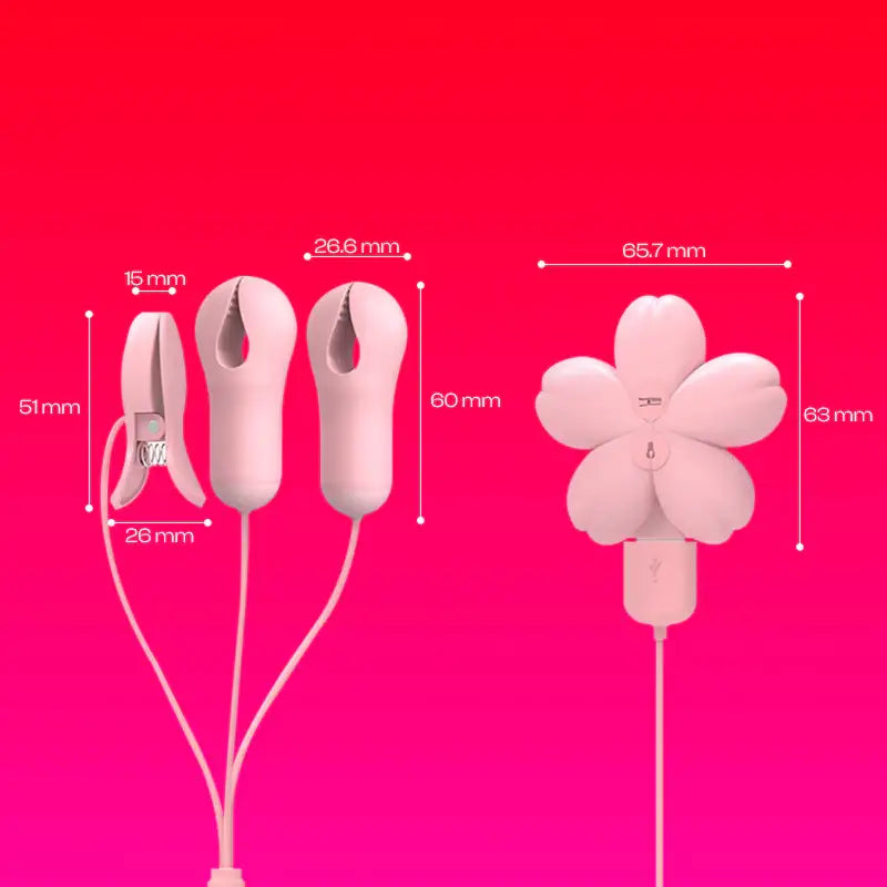 Sakura Secrets - Nipple Vibrator with 3 Clamps - Frisky Business Adult Sex Toys Shop