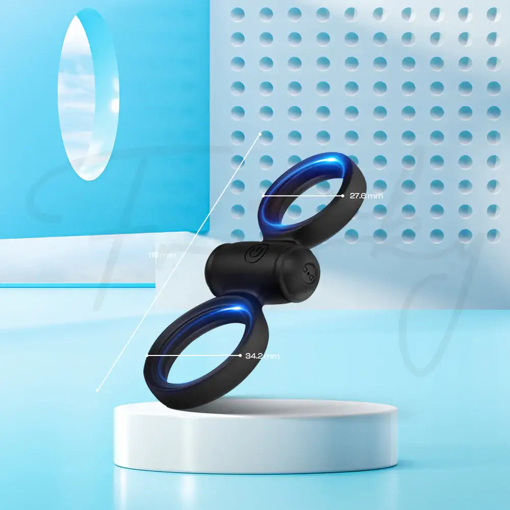 Velox Grip – Duo Loop Vibrating Cock Ring With Remote Control - Frisky Business Adult Sex Toys Shop