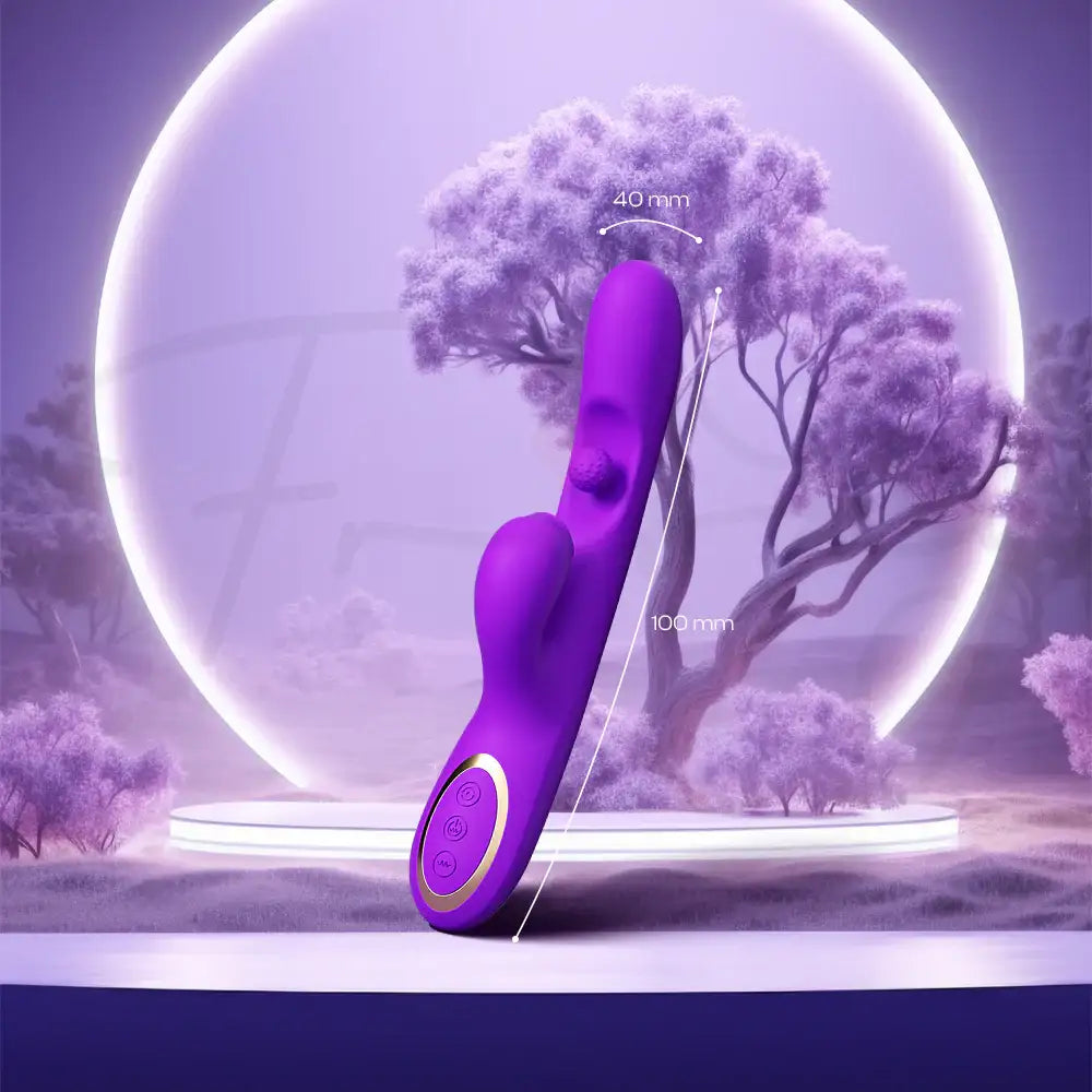 Vibrant Allure - Spinning Ball G-Spot + Licking Vibrator, Adult Female Rechargeable Sex Toy - Frisky Business Adult Sex Toys Shop