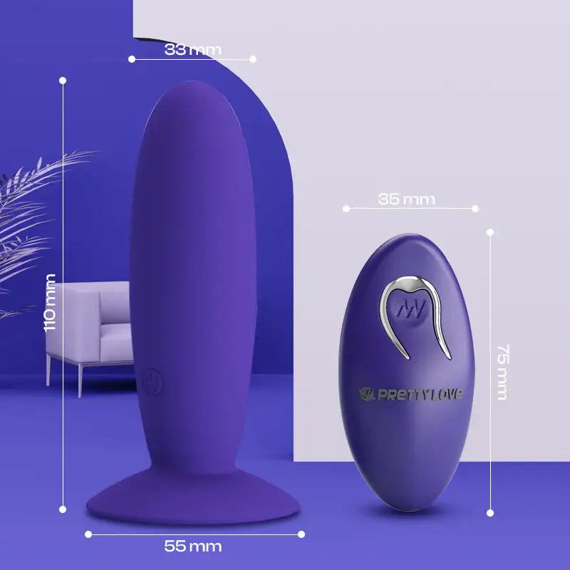 Vibrant Velvet - Vibrating Butt Plug with Remote Control - Frisky Business Adult Sex Toys Shop