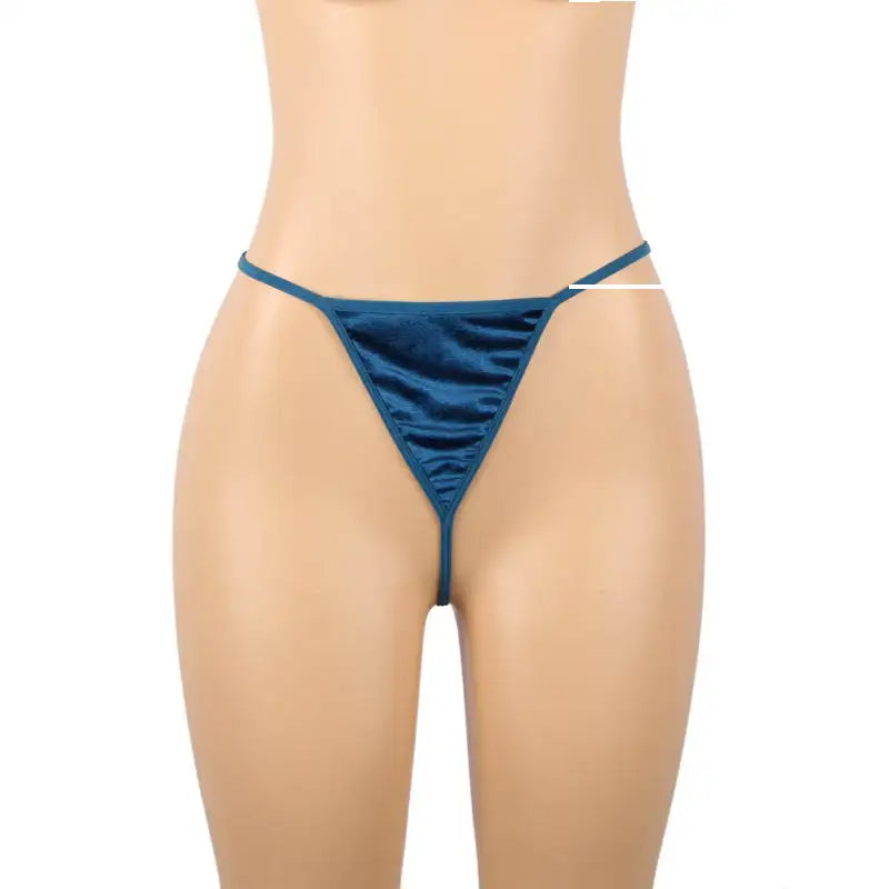 Babydoll - 2 Pcs Velour Embroidery Sleepwear With G String - Frisky Business Adult Sex Toys Shop