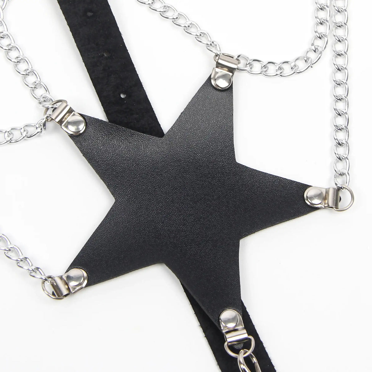 BDSM - 1 Pc Leather Chest Adjustable Straps Body Chain - Frisky Business Adult Sex Toys Shop