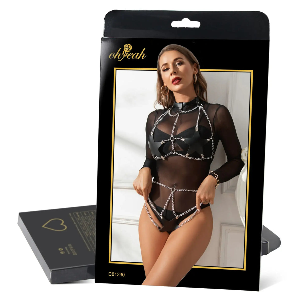 BDSM - 1 Pc Leather Chest Adjustable Straps Body Chain - Frisky Business Adult Sex Toys Shop