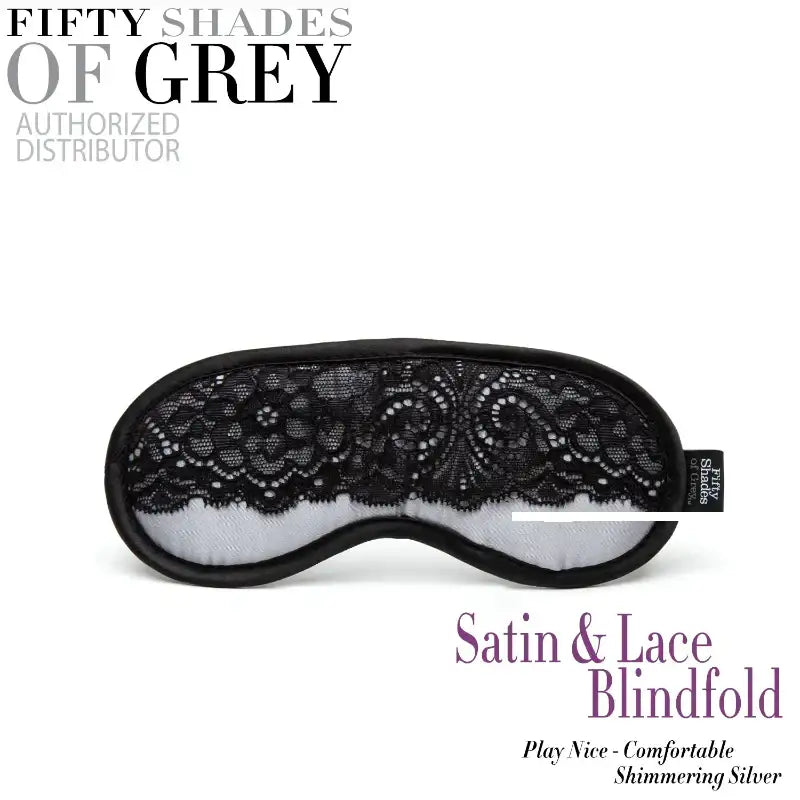 Fifty Shades Of Grey Play Nice Satin & Lace Blindfold elegant design stylish intimate bedroom accessory Singapore