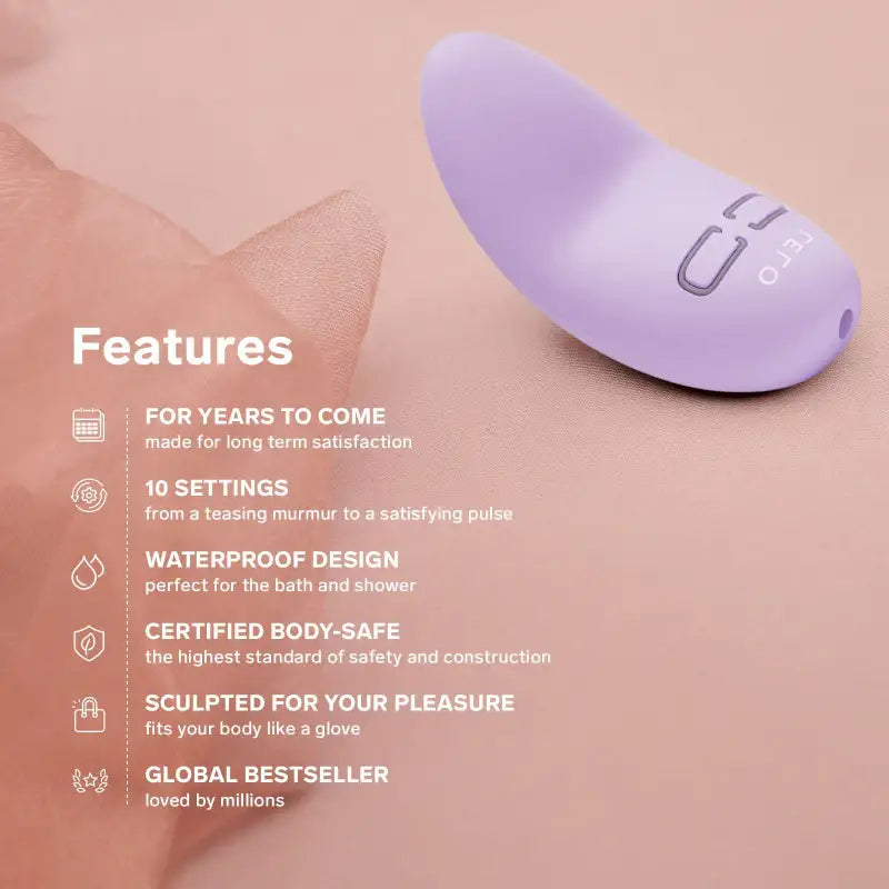 LELO Lily 3 Mini personal massager calm lavender sleek curved body quiet motor intimate wellness device Singapore