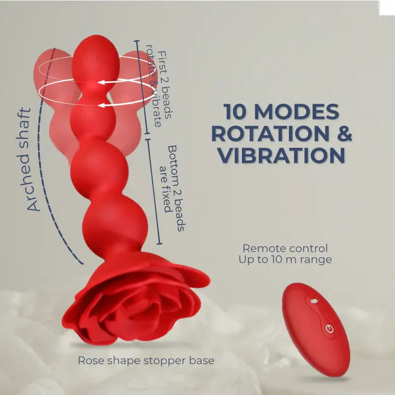 Bloom Beads Ecstasy – Rotating and Vibrating Anal Beads - Frisky Business Adult Sex Toys Shop