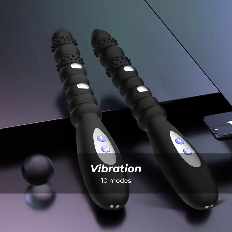 Sparkle Shivers - Vibrating Anal Beads with Light Electric Shock - Frisky Business Adult Sex Toys Shop