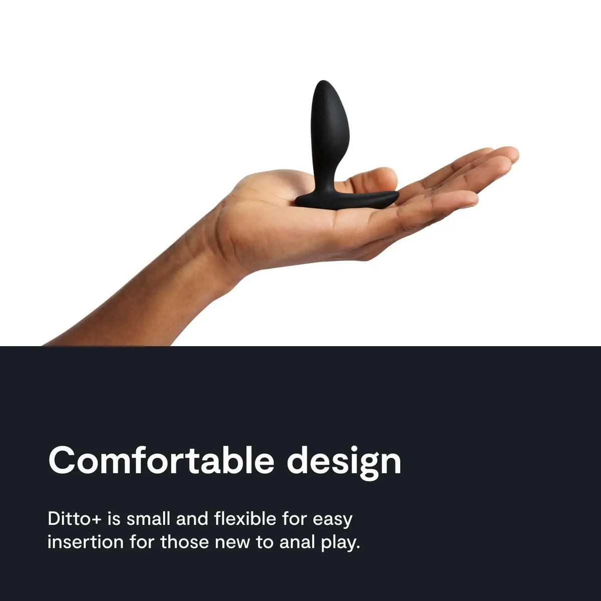 We-Vibe Ditto+ Satin Black designed for interactive play, couples connection, and app-controlled customization Singapore