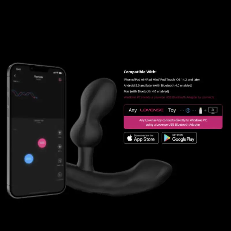 Lovense Edge 2 app interface remote control vibration patterns Bluetooth connection Singapore