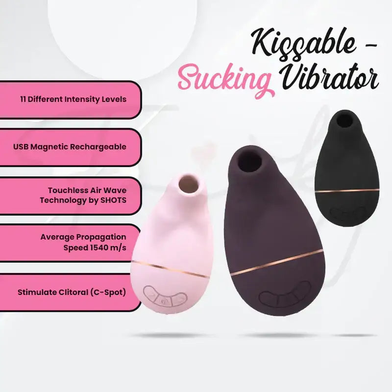 SHOTS Kissable Sucking Vibrator Pink Ergonomic design for comfortable solo or partner stimulation sessions Singapore