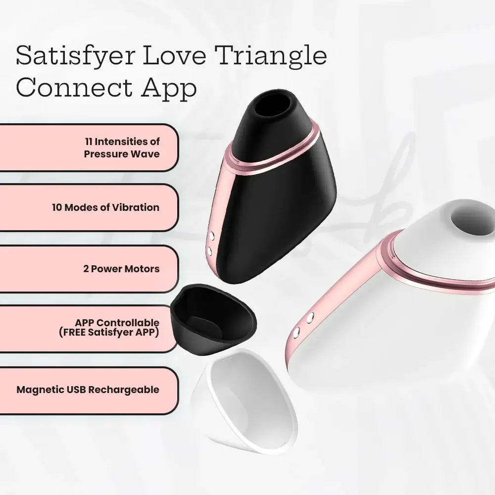 Satisfyer - Love Triangle Connect App - Black - Frisky Business Adult Sex Toys Shop