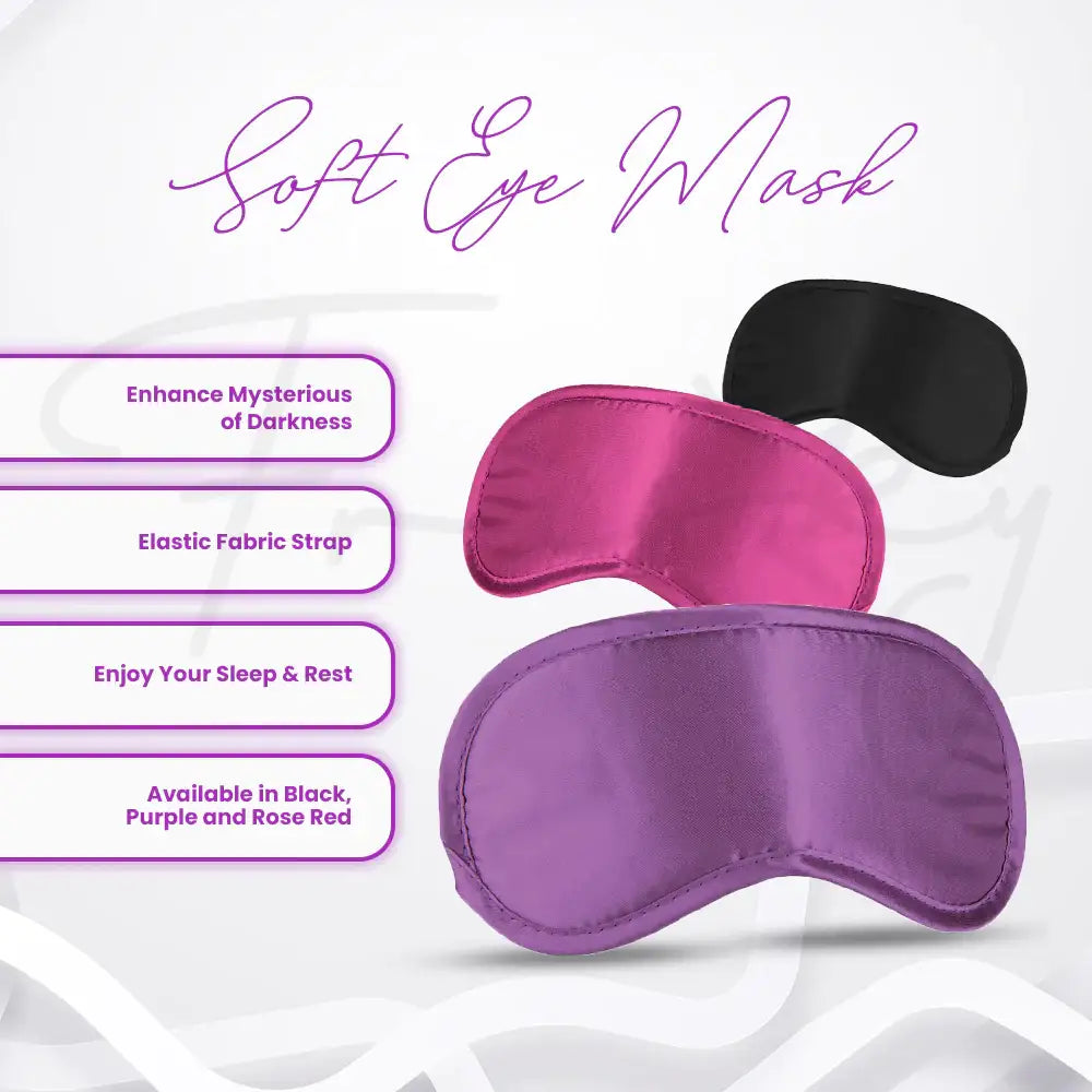 SHOTS Ouch! Soft Eye Mask Pink adjustable strap design for secure fit during intimate or sensual activities Singapore