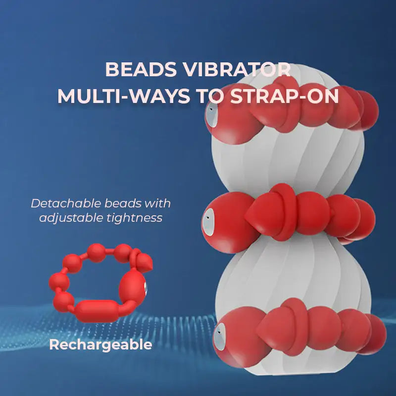 The FlexiVibe Ribbed Stroker with Detachable Vibrating Beads - Frisky Business Adult Sex Toys Shop