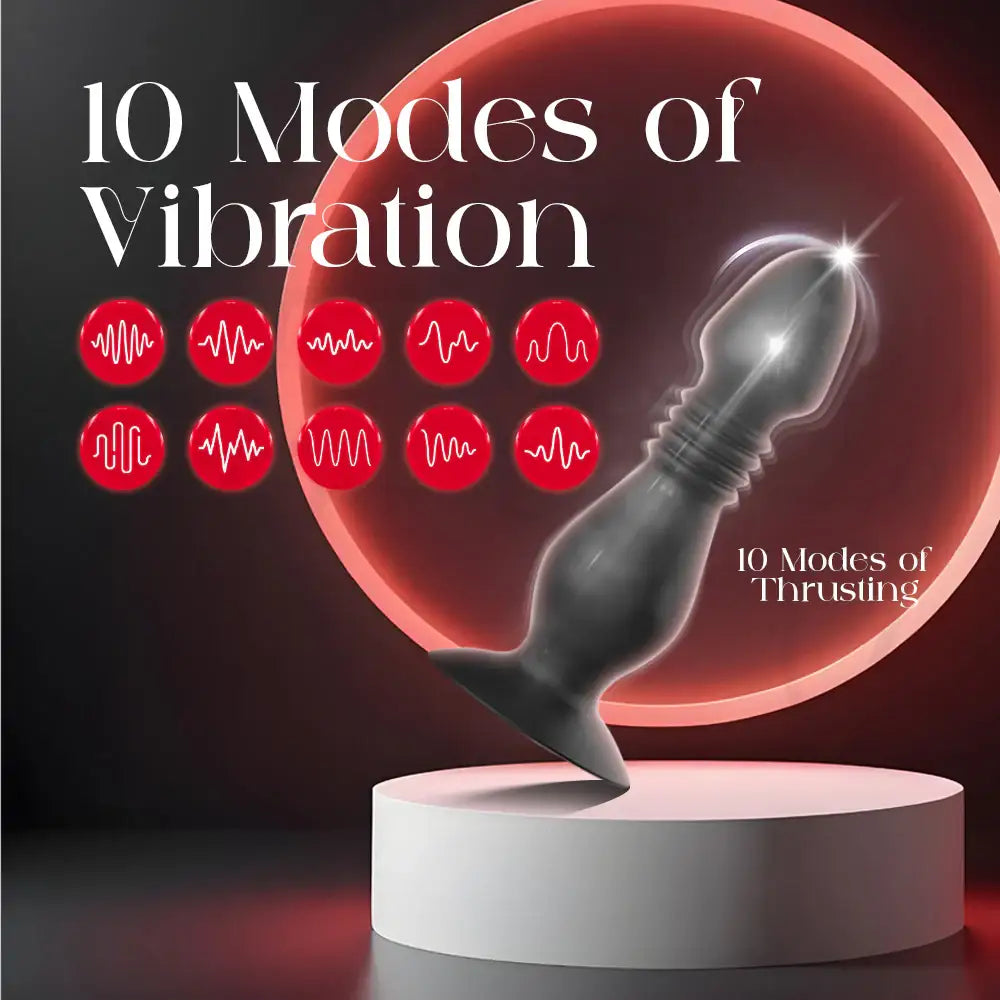 AeroPlug - Thrusting Prostate Massager with Remote Control, Suction Cup Base - Frisky Business Adult Sex Toys Shop