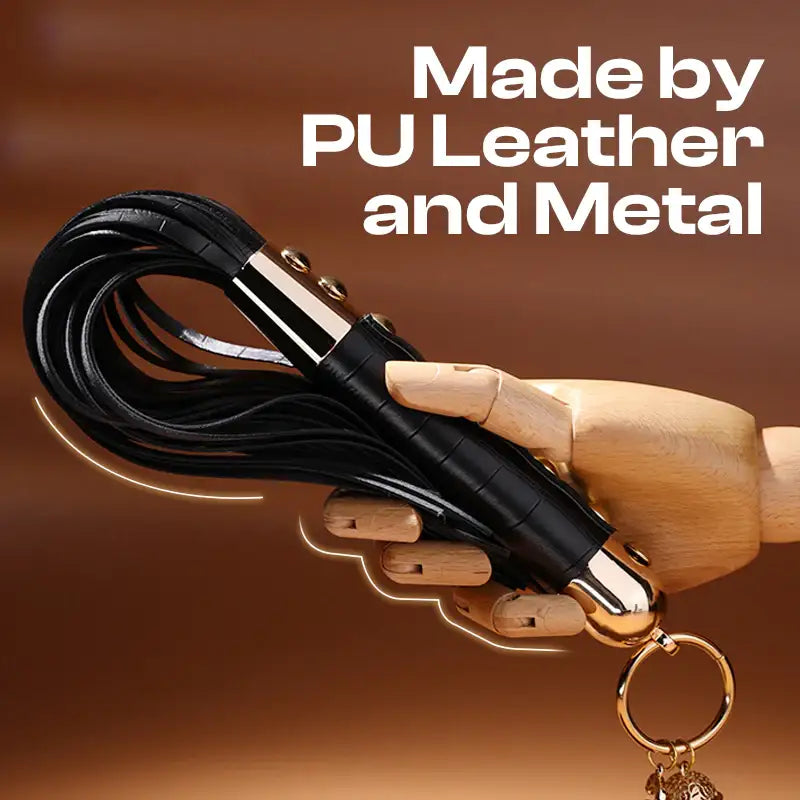 Bell Brilliance - Leather Metal Tassel Whip - Frisky Business Adult Sex Toys Shop