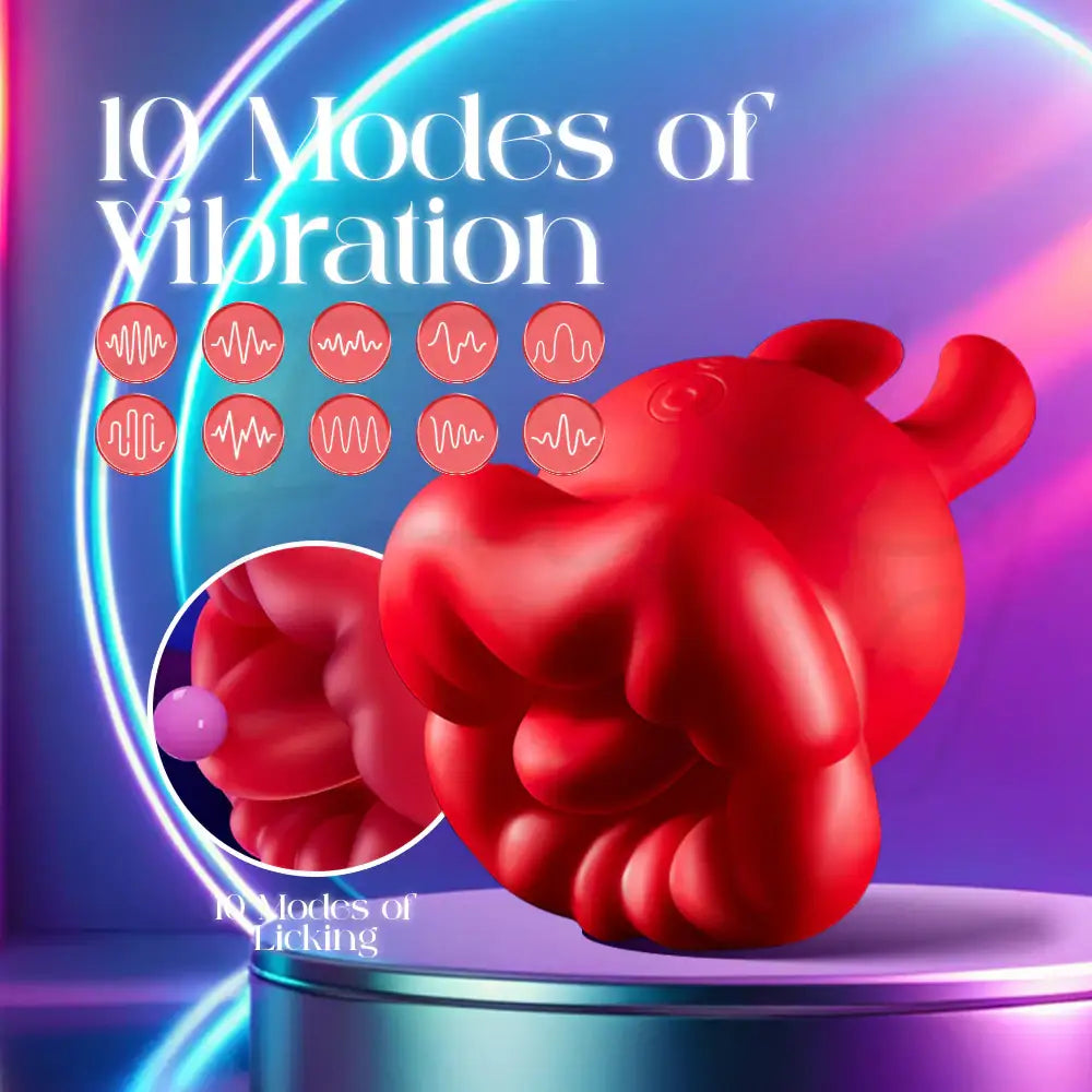 Crimson Horn - Licking Tongue Vibrator - Frisky Business Adult Sex Toys Shop