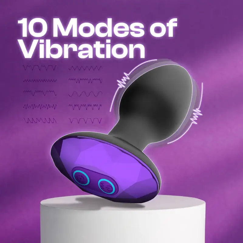 Dazzle Touch – Anal Plug Vibrator With Remote Control - Frisky Business Adult Sex Toys Shop