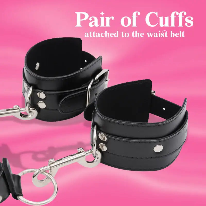 DominateMate - Chastity Belt and Handcuffs - Frisky Business Adult Sex Toys Shop