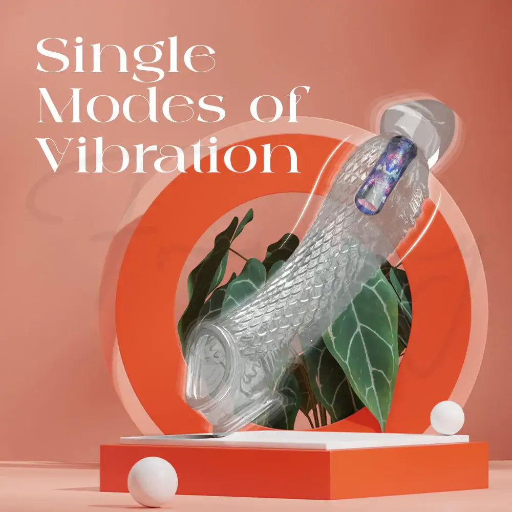 DracoFit - Vibrating Transparent Penis Sleeve - Frisky Business Adult Sex Toys Shop
