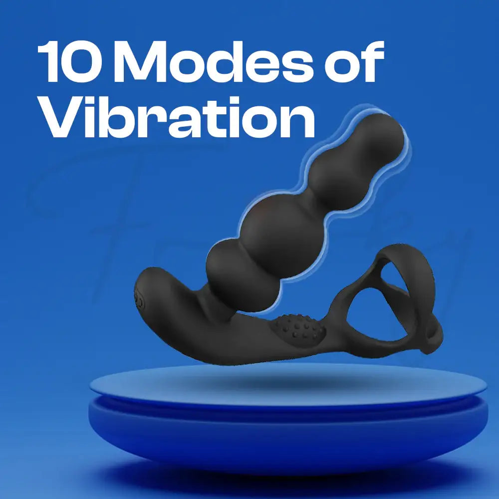 Elysian Edge - Remote Control Vibrating Prostate Massager with Cock Ring, Adult Male Rechargeable Sex Toys - Frisky Business Adult Sex Toys Shop